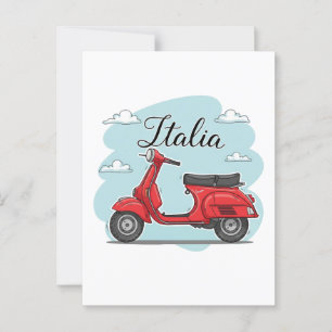 Vespa-Italien Vykort