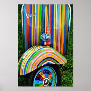 Vespa Piaggio Italiana Scooter Motorcykel Poster