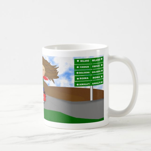 VespaDiva - italiensk vägresa Kaffemugg (Höger)