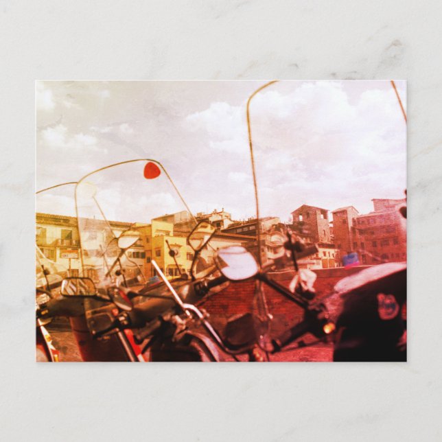 Vespas in Florence Vykort (Framsida)