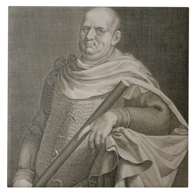 Vespasian (ANNONS 9-79) kejsare av den Rome 69-79 Kakelplatta (Framsidan)