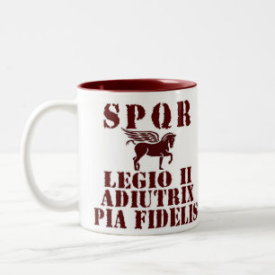 Vespasians 2nd romerska mugg för legionPegasus