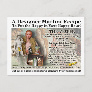 Vesper Martini Recept Postkort Vykort