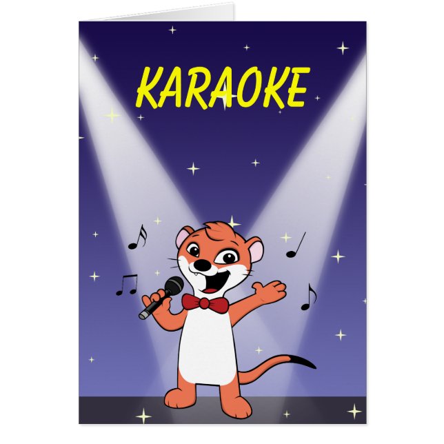 Vessla för BG 2, Vessla-maskot, KARAOKE Hälsningskort (Framsidan)