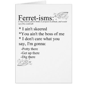 Vessla-isms & ord hälsningskort