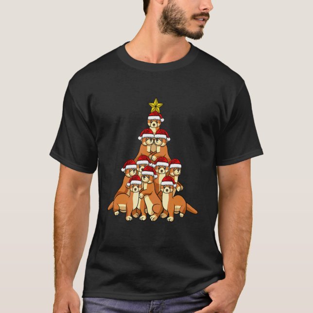 Vessla Julgran Söt Julgran Djur T Shirt (Framsida)