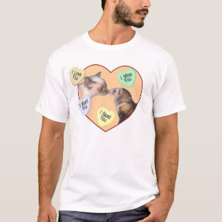 Vessla och katt i hjärta t-shirt