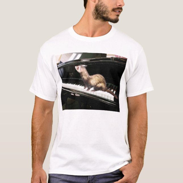 Vessla på piano tee shirt (Framsida)