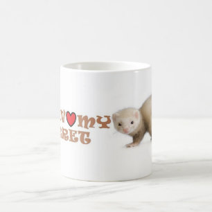 Vesslakaffemuggen "älskar jag min vessla ", kaffemugg