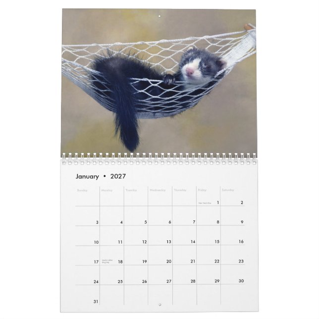 Vesslaväggkalender Kalender (Jan 2027)
