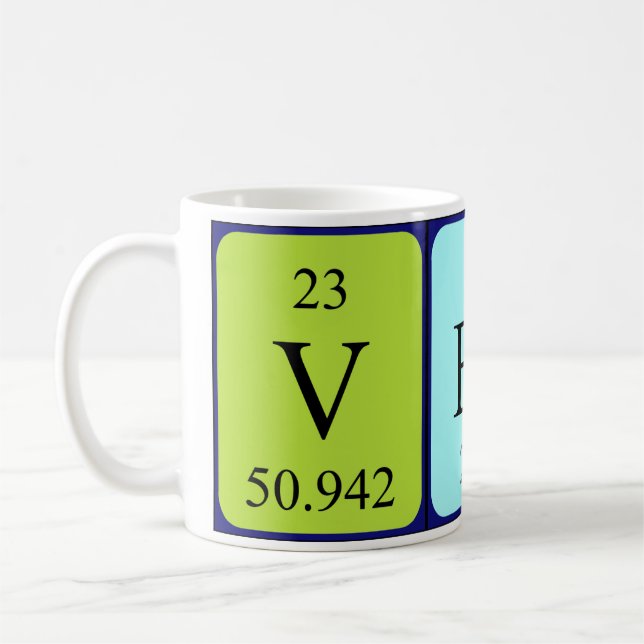 Vesta Periodisk bord namn mugg (Vänster)
