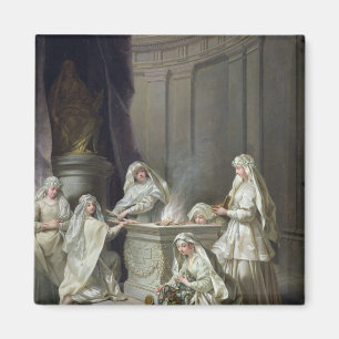 Vestaloskulder, 1727 magnet