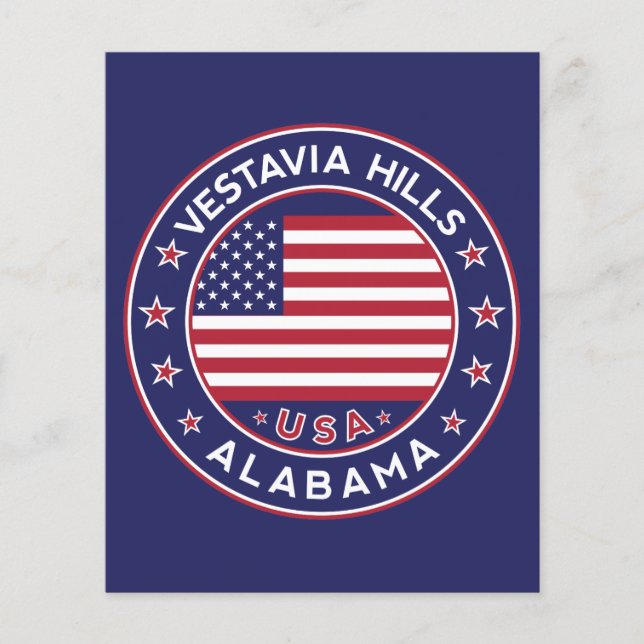 Vestavia Backe, Alabama Flygblad (Framsidan)