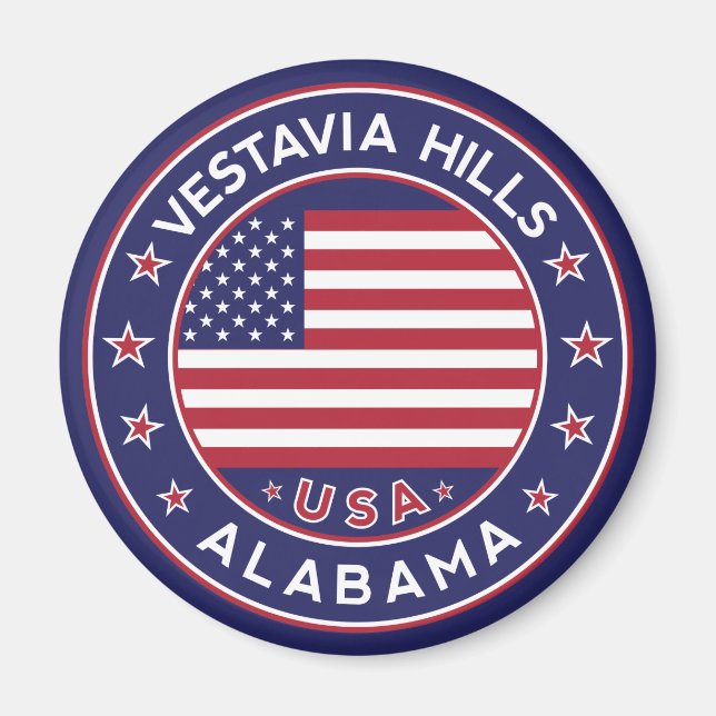 Vestavia Backe, Alabama Magnet (Framsidan)