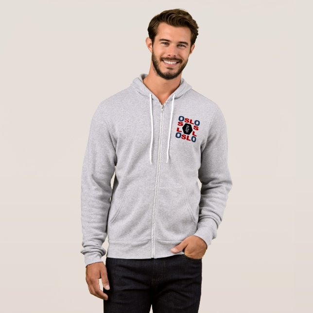 VESTE A CAPUCHE BELLA+CANVAS DESIGN OSLO   SPORT TEE (Hel framsida)