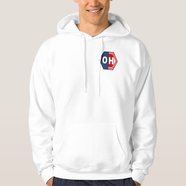 VESTE A CAPUCHE BLANCHE TOP DESIGN OHIO SPORT USA SWEATSHIRT (Framsida)