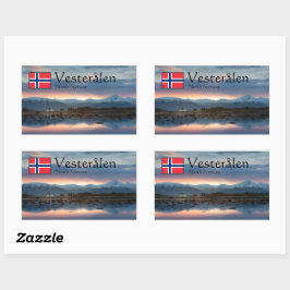 Vesteralen Norge Souvenir Rektangulärt Klistermärke