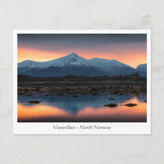 Vesteralen Norge Sunrise Vykort (Framsida)