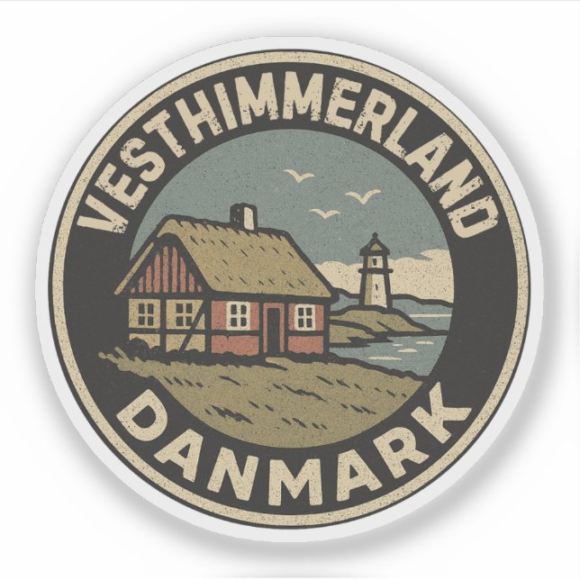 Vesthimmerland, Danmark Danmark  Klistermärken (Framsida)