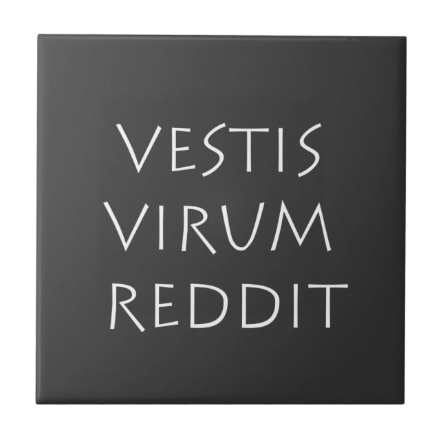 Vestis virum reddit kakelplatta (Framsidan)