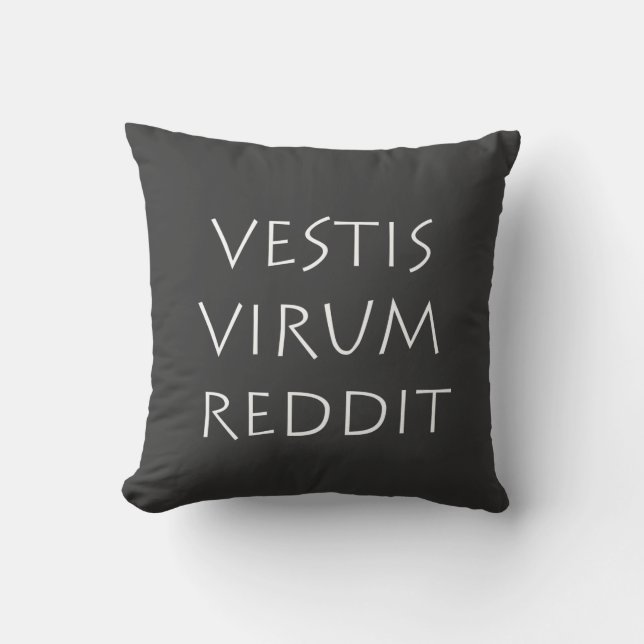 Vestis virum reddit kudde (Framsida)