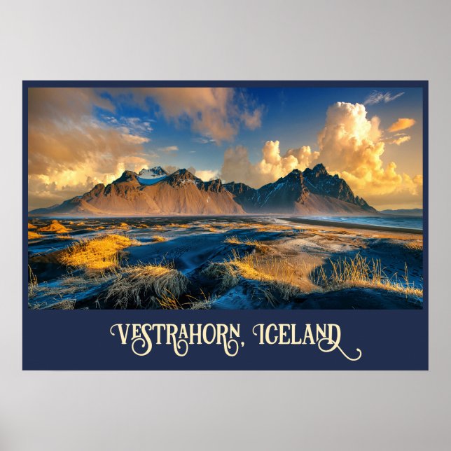 Vestrahornbergen, Islandet Poster (Framsidan)