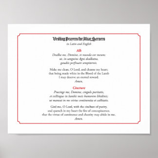 Vests Prayers for Altar Servers (Alb) Poster
