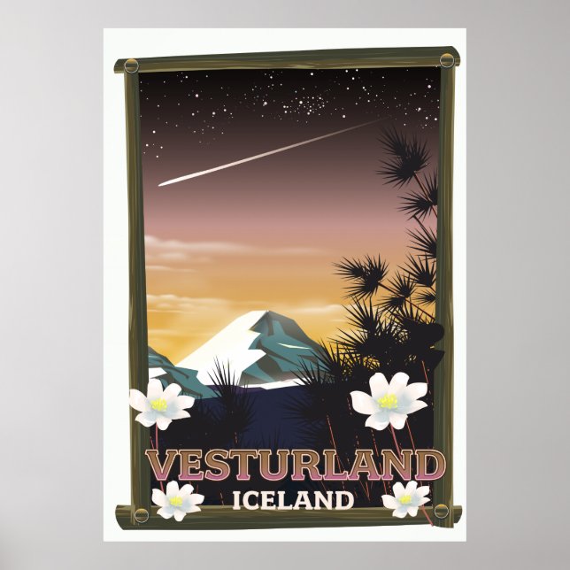 Vesturland Island researeseplakat Poster (Framsidan)