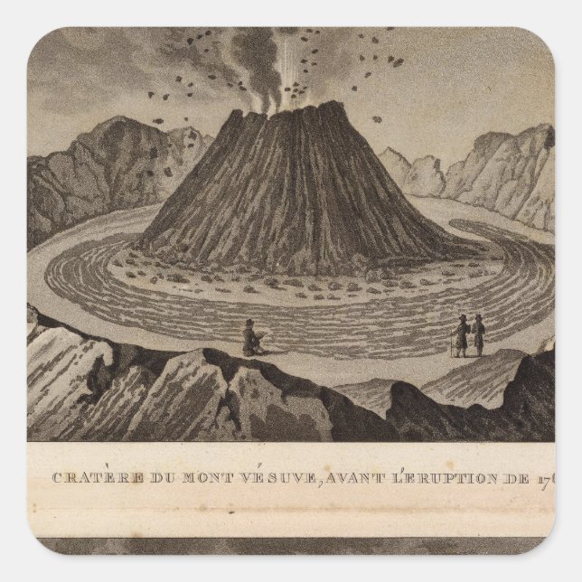Vesuve, Dolomieu Fyrkantigt Klistermärke (Framsida)