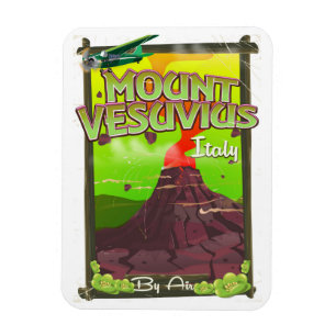 Vesuvius italiensk vulcano tecknad magnet