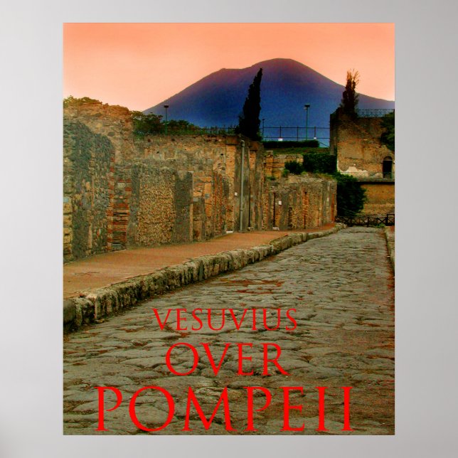 vesuvius over pompeii poster (Framsidan)