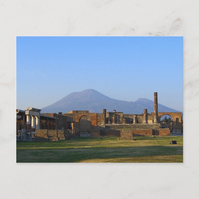 Vesuvius syn på ruinerna i Pompeii Vykort (Framsida)