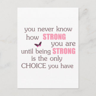 Vet aldrig hur stark du är vykort