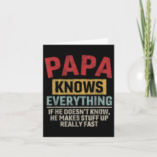 Vet Allt Roligt Fars Dag Pappa Kort