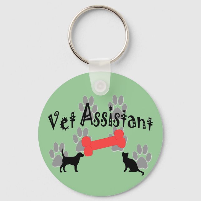 Vet Assistant Gifts Nyckelring (Framsida)