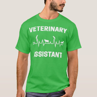 Vet Assistent Heartslag med djur Veterinary as T Shirt