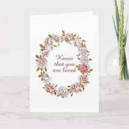 Vet att du är älskad Tröst och omsorg Kort