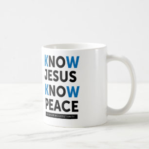 Vet att Jesus vet fred, ingen censur Kaffemugg
