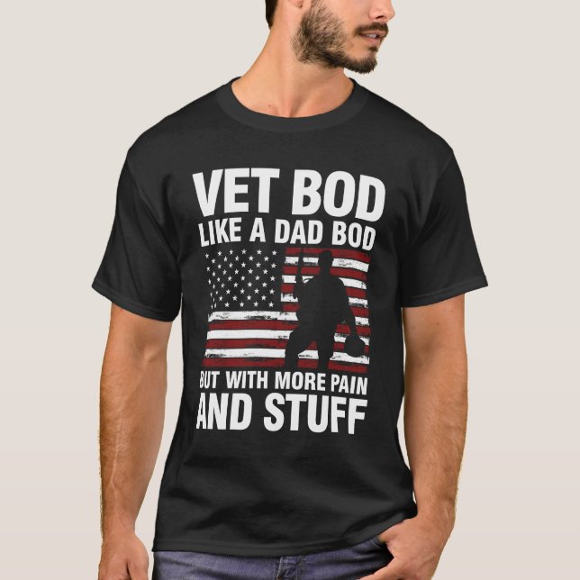 Vet Bod som en Pappa Bod T Shirt (Framsida)