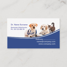 Vet Business Card for Veterinary Clinic Visitkort