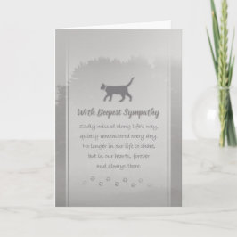 Vet & Business Cat Sympathy - Deepest Sympathy Kort