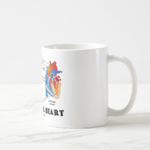 Vet din hjärta (hjärtaanatomi) kaffemugg