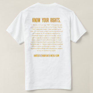 Vet din rättigheter tee shirt