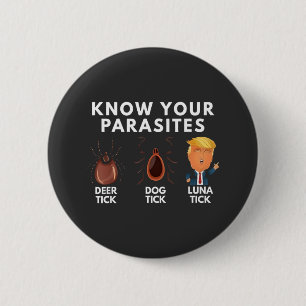Vet du att du är parasiter mot Trump Humor Politik Knapp
