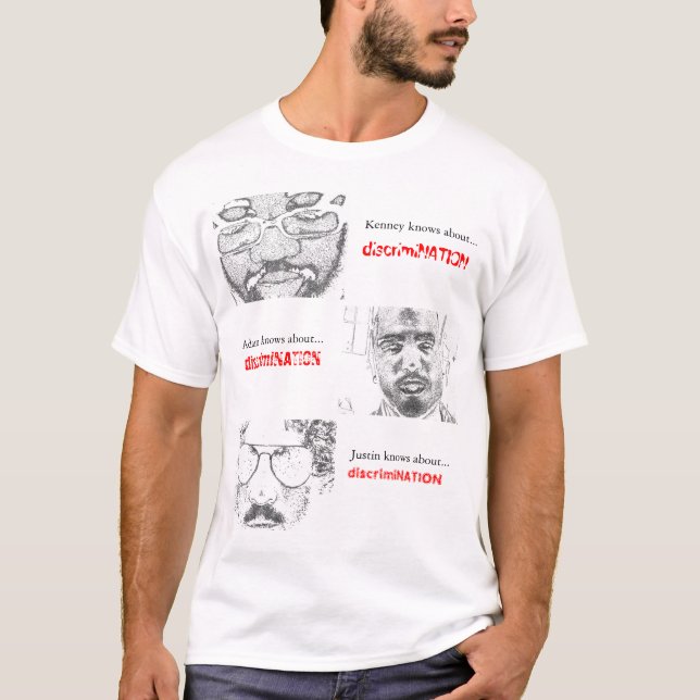 "Vet du om… den diskriminering" t-skjortan Tee (Framsida)