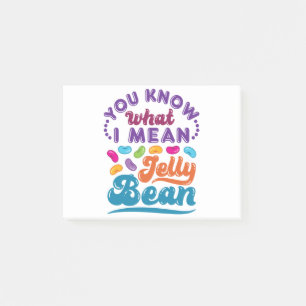 Vet du vad jag Elak Jelly Bean? Post-it Block