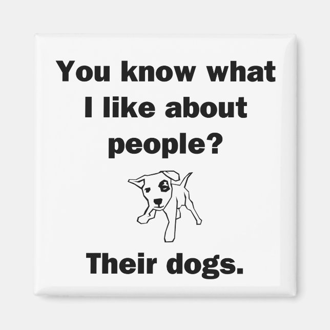 Vet du vad jag tycker om folk? magnet (Framsidan)