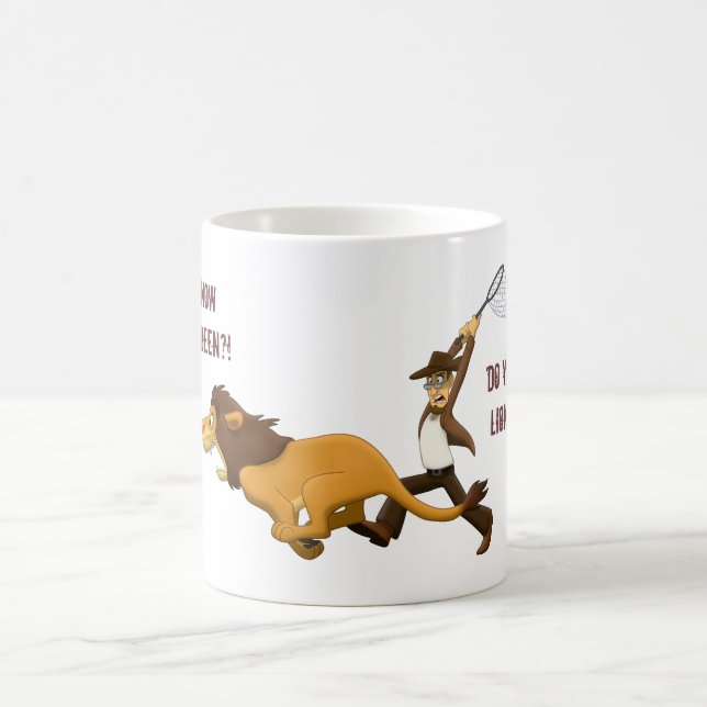 "Vet du vilket lejon jag jagade? ", Kaffemugg (Center)