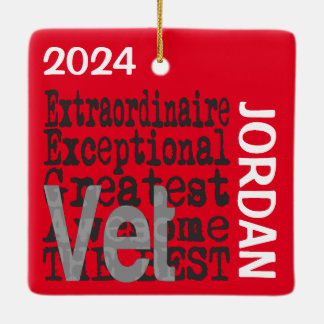 Vet Extraordinaire-ANPASSNINGSBAR Julgransprydnad Keramik