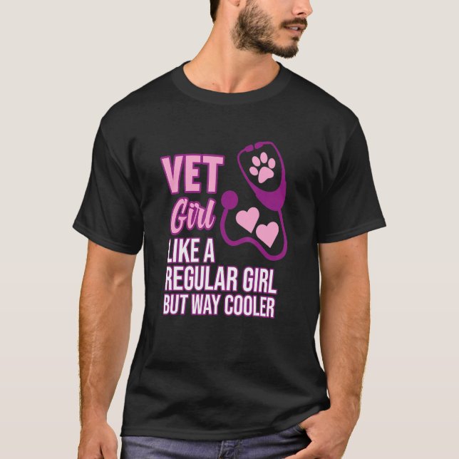 Vet Girl Veterinarian Doktor Animal G T Shirt (Framsida)
